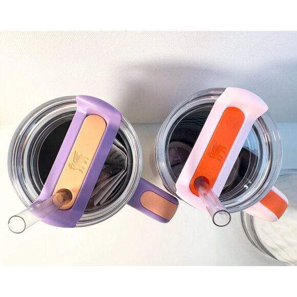 Stanley 20 oz. Quencher H2.0 FlowState Tumbler Set | Rose & Periwinkle Shimmer - Picture 4 of 4